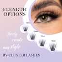 GAQQI Lash Clusters, Eyelash Clusters C Curve Cluster Lashes 168PCS 10-16MM, Wispy Individual Lashes Natural Cluster Eyelash Extensions (GQ03, C, 10-16mm)
