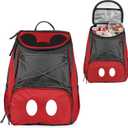 Picnic TIME Disney Backpack Cooler, Insulated Soft Cooler Backpack, Waterproof Lunch Bag, Portable Hiking Ice Chest for Beach, Picnic, Camping & Travel (Disney Mickey Mouse - Red With Gray Accents)