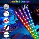 BFXM Led Lights for Car, Interior Car Lights with USB Adapter, Car Accessories Interior, App/Remote Control Music Sync Color Change Lights, Ambient Lighting for Cars, Truck, SUV (48LED Beads)