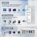 Mapambo 2000W 220V to 110V Converter for Hair Dryer, Voltage Converter US to Europe, Converter for European Travel with 2 USB-C 2 USB-A, Universal Travel Adapter with Type C G I L (Gray)