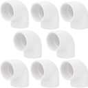 8 Pack 1-1/4" 90 Degree Elbow PVC Pipe Fittings 2 Way Right Angle PVC Pipe Fitting, Furniture Build Grade SCH40 (Socket x Socket) 1.25" PVC Fitting Connectors for DIY PVC Shelf Garden Support Structure
