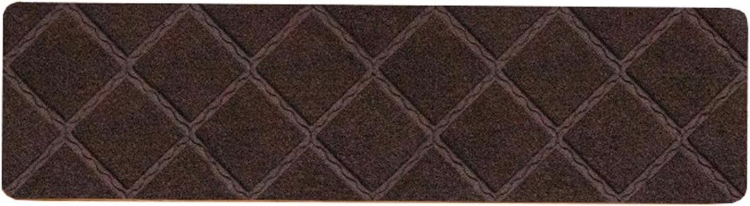 Stair Treads Carpet Peel and Stick with Self Adhesive Tape - Washable Stair Runners for Wooden Steps Non-Slip - Indoor and Outdoor Carpet Stair Treads (30 x 7.8 inch, Brown_B, 4)