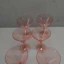 Liacere Martini Glasses Set of 6-11 oz Pink Plastic Martini Cocktail Glasses with Stem-Reusable Cocktail Glasses for Bar, Margarita, Whiskey, Gin, BPA-Free, Dishwasher-Safe
