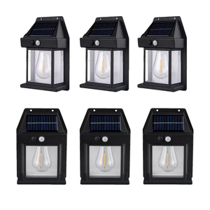 niccryle Solar Wall Light Outdoor Motion Sensor Light with 3 Modes Waterproof Porch Lights for Garden Patio Outside Fence Shed (Pack of 6)