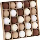 Sea Team 25-Pack Flocked Velvet Christmas Tree Ball Ornaments Set, Decorative Hanging Baubles, Shatterproof Plastic Decorations for Xmas Tree, Wreath, Garland, 60mm/2.36 Inches, Baking Time