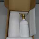Prus Waso Gold Soap Dispenser Bathroom Set, Hand and Lotion Dispenser with Stainless Steel Pump, Perfect for Modern Bathroom Decor. (Gold)