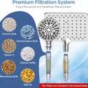 MakeFit Dual Filtered Rain Shower Head Combo, High Pressure Handheld Shower Head with Adjustable Bar - Rainfall Shower Head And Showerhead with Filter for Hard Water - Removes Chlorine