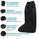 Waterproof Boot Cover for Medical and Orthopedic Boots, Heavy-Duty Non-Slip Sole, Reusable Shoe Protector for Rain, Snow, Beach, Garden, Indoor & Outdoor Use(Tall Medium) (Blue)