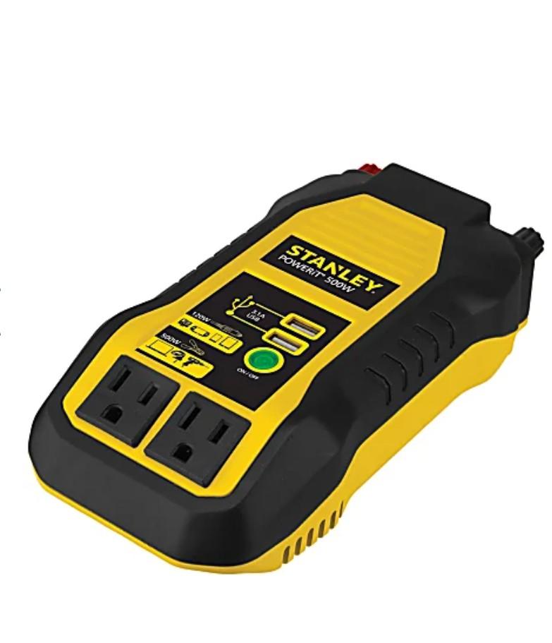 Stanley 500W Power Inverter For DC Plug, Black/Yellow, PI500S