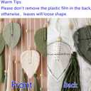 Green Macrame Wall Hanging Decor 29.5" x 49.3, Chic Boho Leaf Feather Tassel Garland Tapestries for Bedroom Living Room Nursery Decor