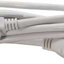6-Foot White Power Extension Cord EXTCORD6FT-WH, Plug Extension Outlet Supports 2-Prong and 3-Prong Devices, Heavy-Duty Power Cord with Single Electrical Outlet