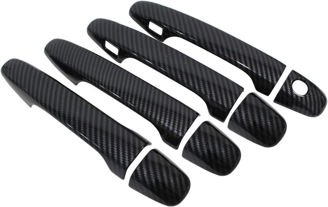 NewYall Set of 4 Front Rear Driver and Right Passenger Side Carbon Fiber Print Exterior Door Handle Covers for Subaru Legacy/Outback 15-25, Levorg 15-19, Forester 13-18, XV Crosstrek 13-17, WRX 15-21
