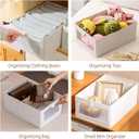 Linen Closet Organizers And Storage, 8 Pack Closet Storage Bins Linen Closet Baskets for Closet Organization Foldable Closet Organizer Bins with Clear Window For Organizing Clothing, Jeans, Shelves