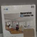 Art3d 12-Pack Square Black Drop Ceiling Tile 2ft x 2ft, PVC Ceiling Panel 24 x 24in.