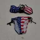Camo American Flag Women Two Piece Swimsuit Sexy Swimwear Halter String Triangle Bikini Sets - Size Small