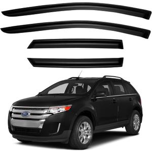 Window Visors Rain Guards for 2007-2014 Ford Edge, Out-Channel Window Vent Wind Deflectors Visors Shades for 2007-2015 Lincoln MKX