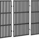 QuliMetal 66089 66097 Grill Grates for Weber Genesis 2 E-410/E-415/E-435, Grill Parts for Weber GS4 Genesis II/LX E-440 Series Gas Grills, 18.7" Cast Iron Replacements for Weber 66089 66097