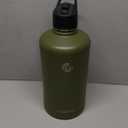 COKTIK 128 oz/One Gallon Water Bottle Insulated, Double Walled Vacumm Metal Stainless Steel Sports Water Bottle with Reusable 2 Lids for Sports, Gym, Fitness or Office(Army Green)
