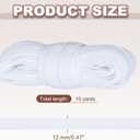 uxcell 10 Yards Corset Boning Casing, 1/2"(12mm) Nylon Plush Boning for Sewing, Bra Cover Casing Elastic Band Tape for Lingerie Wedding Bridal Gown Dress, White