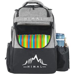 Disc Golf Bag Holds 22+ Discs, Durable Disc Golf Backpack with Large Capacity, and Multiple Storage Pockets, Grey 