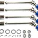 XBERSTAR RC Car Drive Shaft for 1/10 Traxxas MAXX WideMaxx RC Car Vehicle Front Rear Drive Shaft Universal Drive Shaft CVD (Silver+Blue)