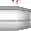 Exhaust Tip, 2-2.75 inch inlet adjustable, Fit 2''/2.25''/2.5''/2.75'' Outer diameter Tailpipe, 4''Outlet 7.5''Long Muffler Tip, Chrome Stainless Steel Tail Tip