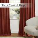 StangH Theater Velvet Curtains, Rust Red Home Decor Blackout Privacy Drapes 96 inches for Christmas Backdrops/Living Room/Bedroom, W52 x L96, 2 Panels