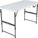 LIFETIME Height Adjustable Folding Table, 4 Foot