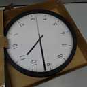 Amazon Basics Classic 12", Easy to Read, Silent Non Ticking, Battery Operated, Round Wall Clock, Black