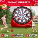 Swooc Games - Premium Inflatable Giant Kick Darts (15+ Ways to Play) - Jumbo Soccer Dartboard with Air Pump - Big Carnival Games - Giant Outdoor Games - Oversized Dart Board Yard & Lawn Game