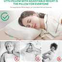 Cervical Pillow for Neck Pain Relief, Memory Foam Neck Pillow for Sleeping, Adjustable Orthopedic Sandwich Pillow, Contour Cooling for Side Back Stomach Sleeper, King(27.6"×15.7"×5.2"/4.5")