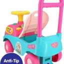 Kiddieland: My First Funtime Ride-On - Unicorn - Pink-Blue Lights Sounds Foot-to-Floor Vehicle, Interactive Dashboard, Seat Storage, Toddlers 12-36mo