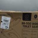 Bio Bidet BB550 Heated Bidet Seat with Warm Water Wash & Air Dryer, Night Light, Low Profile Design, Elongated
