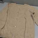 Saodimallsu Womens Button Down Cardigan Sweaters Crew Neck Long Sleeve Open Front Loose Fall Soft Knit Sweater Coats Khaki, XL