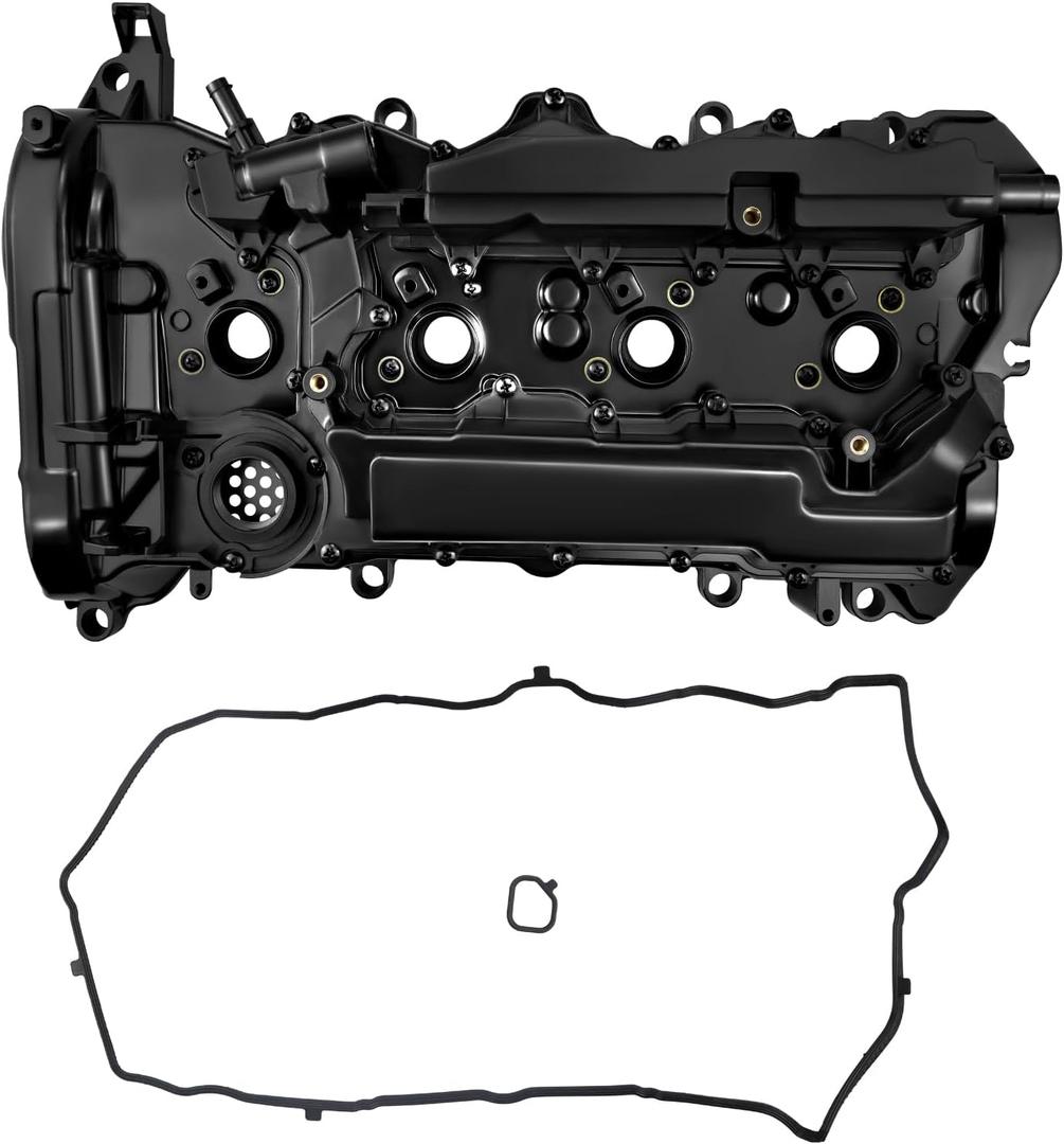 Aluminum Valve Cover with Valve Cover Gasket Compatible with Honda Accord 2013-2017, CRV 2015-2019 L4 2.4L Replace # 12310RDFA01 123105A2A01