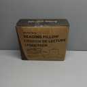 Blissful Diary Reading Pillow for Sitting in Bed, Flannel Back Pillow Bed Sitting Up for Adult & Children, Backrest Cushion for Sit Up in Couch or Floor, Dorm Essentials, Cream White