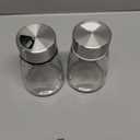 Salt and Pepper Shakers Set with Adjustable Pour Holes - Stainless Steel Spice Dispenser - Perfect for Pink Himalayan, Table Salt, Black and White Pepper