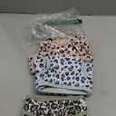 Langsprit Washable Female Dog Diapers - Doggie Reusable Diapers for Doggy Puppy Female in Period - Highly Absorbent Dog Heat Panties Leopard L