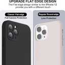 Vooii Compatible with iPhone 11 Pro Max Case, Upgraded Liquid Silicone with [Flat Edges] [Camera Protection] [Soft Anti-Scratch Microfiber Lining] Phone Case for iPhone 11 Pro Max - Black