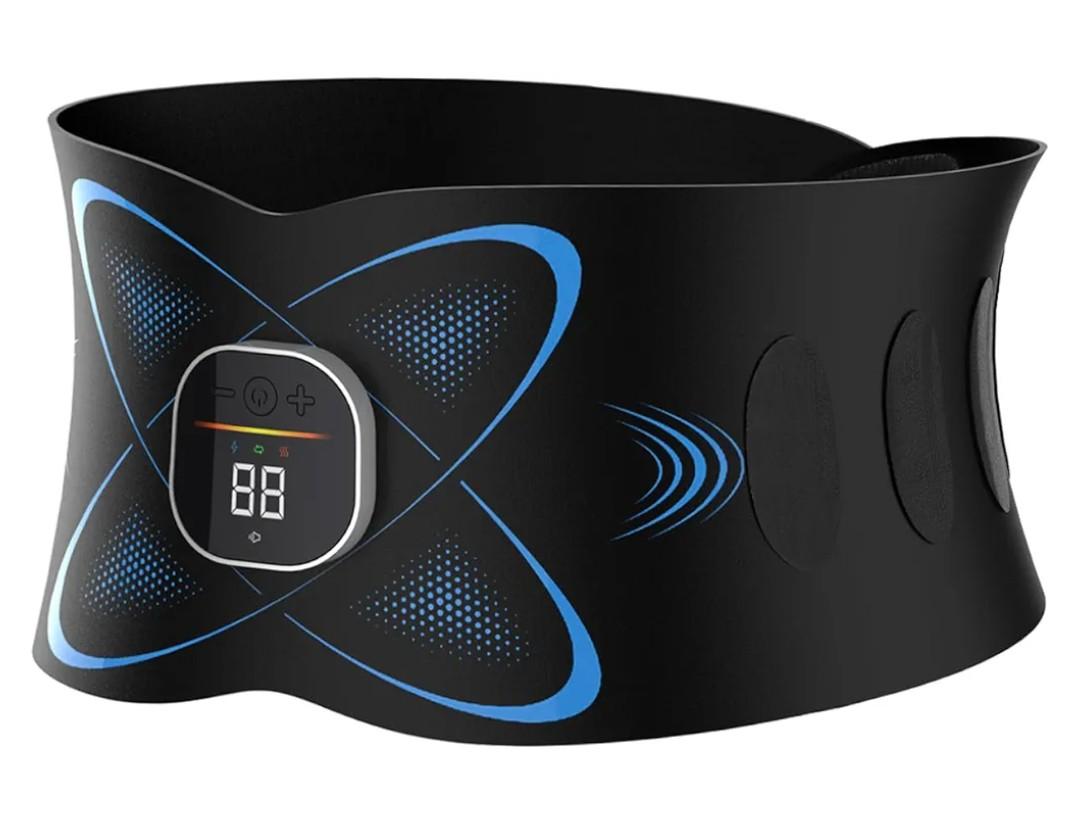 Ab Stimulator Muscle Toner, Abs Stimulator Abdominal Massage Belt with Heating for Lose Belly Fat & Cellulite Melting & Stomach Smooth & Firming, Lower Back Massager for Pain Relief Women Men Gifts