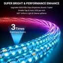 Ehaho 4FT Whip Lights for UTV ATV with Spring Base, Tripled Brighter Led Whip Light 3 Flags, Spiral Chasing Lighted Antenna Whip with APP & Remote Control for RZR SXS Can-Am
