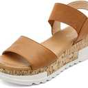 DREAM PAIRS Women's Open Toe Casual Platform Sandals Size M