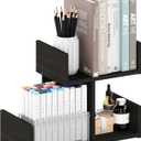 Furinno Hermite Wooden Desktop Bookshelf Storage Organizer for Home and Office Supplies, Espresso (12.4-Inch)