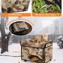 Indestructible Heated Cat House for Outside Cats Winter, 100% Weatherproof, Safe Escape Door, Insulated Outdoor Cat Shelter with Heater for Feral Barn Cat Kitty (Desert Camouflage, 13"x17"x12.6")