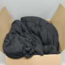 Casa Platino Queen Size Black Comforter - Soft & Breathable Duvet Insert with 8 Tabs - Comfy & Cozy All Season Queen Bedding Comforter - Down Alternative Luxury Quilted Bed Comforters - 88"x88", Black