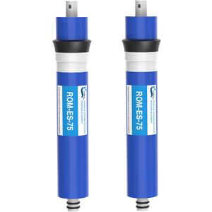 75 GPD RO Membrane Filter 12"x1.8" Reverse Osmosis Membrane Element Replacement Fits Under Sink RO Drinking Water Filter Filtration Purifier System, 2 Pack