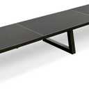 TEAMIX Black 42 inch Dual Monitor Riser,Wood and Steel Long Monitor Stand for 2 Monitors with Storage Large TV Riser Computer Laptop Stand for Desk Office Organization