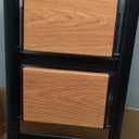 HBTower Step Ladder,Lightweight Aluminum Folding Step Stool with Anti-Slip Wide Pedal,330lbs Capacity Step Ladder for Household,Kitchen,Office - BlackWoodgrain