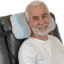 Memory Foam Headrest Pillow for Recliner B-Shaped Neck Pillow with Stabilizer Strap, Non-Slip Backing, Soft Plush Fabric - Ultimate Neck Support and Pain Relief (Ash Gray)