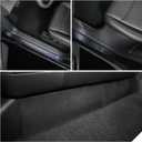 LUCKEASY 5PCS Door Sill Protective Cover for Tesla Model Y Juniper 2025 2026 (Standard & Premium & Performance) Front & Rear Door Threshold Strip & 2nd Row Seat Lower Protector Accessories Black TPE